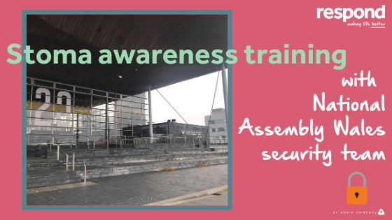 stoma awareness training with the National Assembly Wales, Senedd